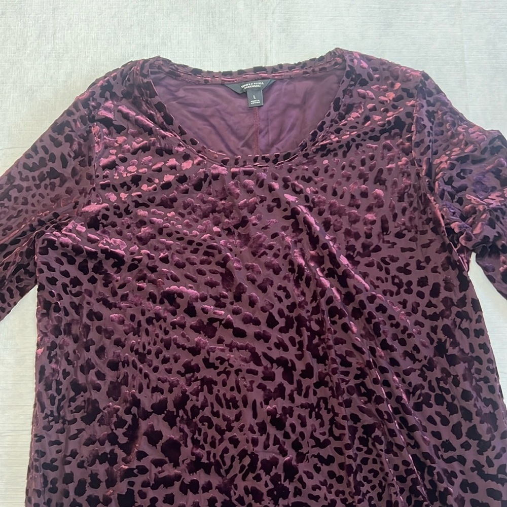 Simply Vera Vera Wang purple cheetah long sleeve